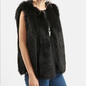 Topshop Leah Faux Fur Vest